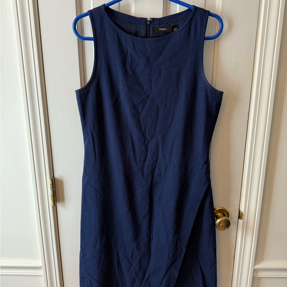 Theory Deep Blue Midi Dress